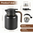 thumbnail image 2 of 50Oz Thermal Coffee Carafe for Hot/Cold, Stainless Steel Thermos Carafes for Hot Liquids, Dustproof Insulated Hot Water Carafe for Party/Home, 2 of 10