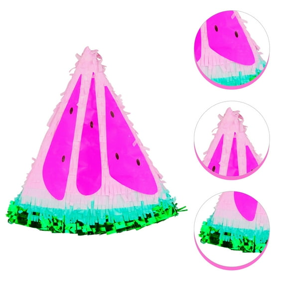 Raindrops Hanging Watermelon Pinata 1Pack Ideal For Mexican Themed Party And Birthday Celebrations