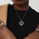 thumbnail image 4 of Corazón colgante collar aleación mujer cuello cuello madre romántico gargantilla joyería adolescentes boda cumpleaños regalos decoraciones tipo 3 Inevent AP004895-03, 4 of 7