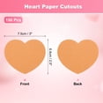 thumbnail image 2 of Uxcell 150Pcs Heart Paper Cutouts 2.5" Small Heart Shaped Tags for Valentine's Day Craft Classroom Bulletin Board Orange, 2 of 6