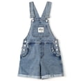 thumbnail image 1 of KIDSCOOL SPACE Girls Shorts,Little Girls Stretchy Denim Summer Shortalls,5-6 Years, 1 of 7