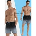 thumbnail image 6 of APTRO Mens Swim Trunks With 2 in 1 Compression Liner 5.5"Board Shorts Quick Dry Swimming Bathing Suit Summer Beach Shorts Gradient Black MK173, 6 of 7