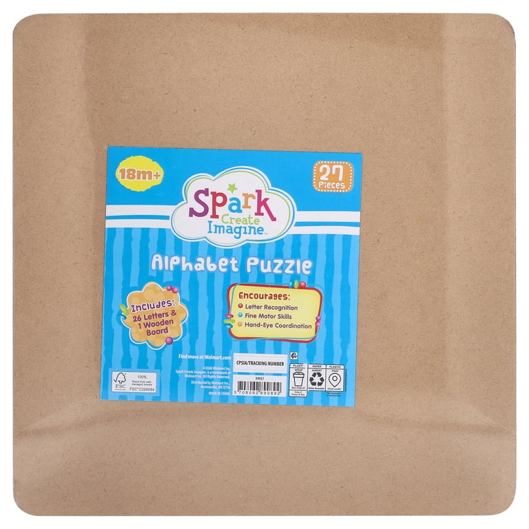 Spark Create Imagine Wooden Alphabet Puzzle, 27 Pieces photo 6
