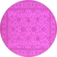 thumbnail image 1 of Ahgly Company Indoor Round Oriental Pink Industrial Area Rugs, 5' Round, 1 of 4