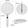 thumbnail image 4 of Fly Killer Mosquito Swatter Racket Wasp Rechargeable Bug Zapper Hands-Free Electronic Mosquito Killer Indoor Outdoor,1PCS(Gray), 4 of 7