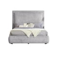 thumbnail image 3 of Lit Grand Reby avec Pied de Lit de Rangement - Revêtement en Chenille Gris, 3 of 10