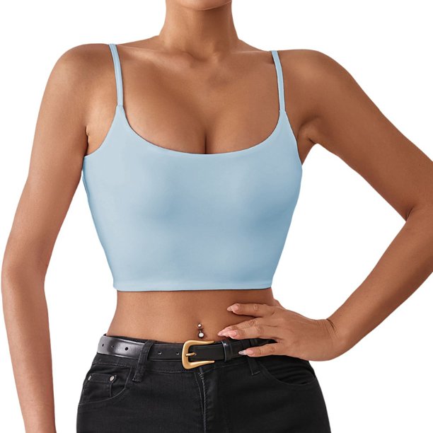 Top corto sexy - Diseño con tirantes en la espalda y corazones - Prenda interior/exterior informal para el verano