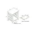 thumbnail image 4 of Saltoro Sherpi Wooden End Table with Storage Drawer and Bottom Shelf, Antique White, 4 of 4