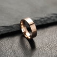 thumbnail image 1 of Anillo de acero inoxidable, joyería, bola interior, exterior, plana, personalidad, anillo de pareja de acero de titanio brillante, nicho femenino, 1 of 1