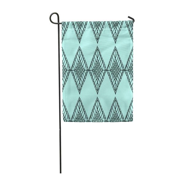 SIDONKU Floral Knitted Woven Macrame in Boho Oriental Pattern Bohemian Knitting Crochet Garden Flag Decorative Flag House Banner 28x40 inch