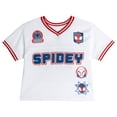 thumbnail image 3 of Marvel Spidey and His Amazing Friends Toddler Girls' Athletic 2-Piece T-Shirt and Shorts Set White Blue, 3 of 5