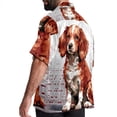 thumbnail image 3 of Pixel Dog Men's Casual Hawaiian Shirts, Printed Button Down Short Sleeve Summer Beach Tops with Spread Collar - Unisex, 3 of 6