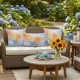 thumbnail image 6 of Outdoor Pillow Cover Orange Grey Modern Set of 2 Waterproof Throw Pillowcases Abstract Painting Decorative Patio Furniture Pillows for Couch Garden Indoor & Outdoor Use, 6 of 9