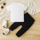 thumbnail image 4 of Conjunto de pants para Bebé Gibobby Unisex Algodón Estampado Otoño Día de San Valentín Manga corta, 4 of 5