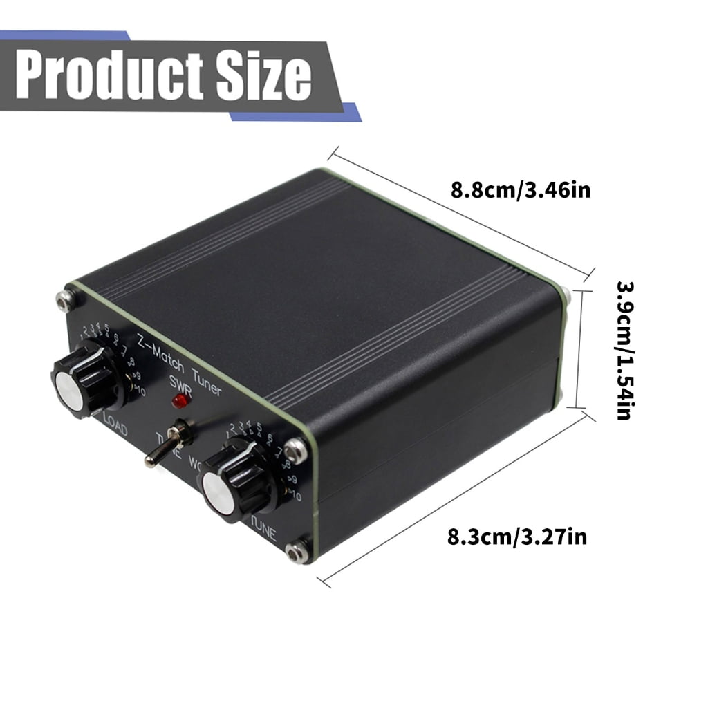 T-HOTLYST Portable Manual Antennas Tuner Suitable for Long Line And Coaxial Antennas QRP with High Efficiency and Low Loss Design
