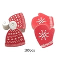 thumbnail image 3 of Forma De Guante Adorno Navideño Forma De Sombrero Árbol Creativo Colgante Duradero Hermoso Colgante Navideño Para Navidad100 Uds. Cateissary HA013408-00, 3 of 7