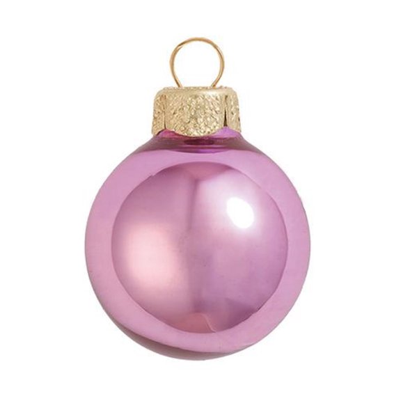 Whitehurst Shiny Glass Christmas Ball Ornaments - 3.25" (80mm) - Rosewood - 8ct
