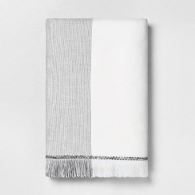 Hearth & Hand With Magnolia Microstripe Bath Towels | 52  X 27  | Gray |