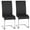 Black, variant on Topeakmart 2pcs Modern PU Leather Dining Chairs High-Back for Dining Room Kitchen, White