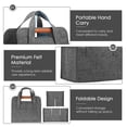 thumbnail image 6 of 6 Cup Drink Carrier for Delivery, Felt Reusable Coffee Cup Holder Bag, Portable Beverage Caddy with Handle for Car Travel, Grey, 6 of 8