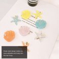 thumbnail image 5 of 4 horquillas para el pelo con forma de estrella de mar y concha para mujeres y niñas., 5 of 5