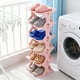 thumbnail image 4 of Novedades en zapateros: Zapatero de esquina sencillo, grueso y ancho, de tamaño pequeño, fácil de instalar, desmontable, lavable, armario para zapatos, estante de almacenamiento de plástico, 4 of 6