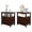 Brown, variant on Favory Side Table Living Room, Narrow End Table with Drawer and Shelf, 3-Tier Sofa End Table for Small Space, Espresso