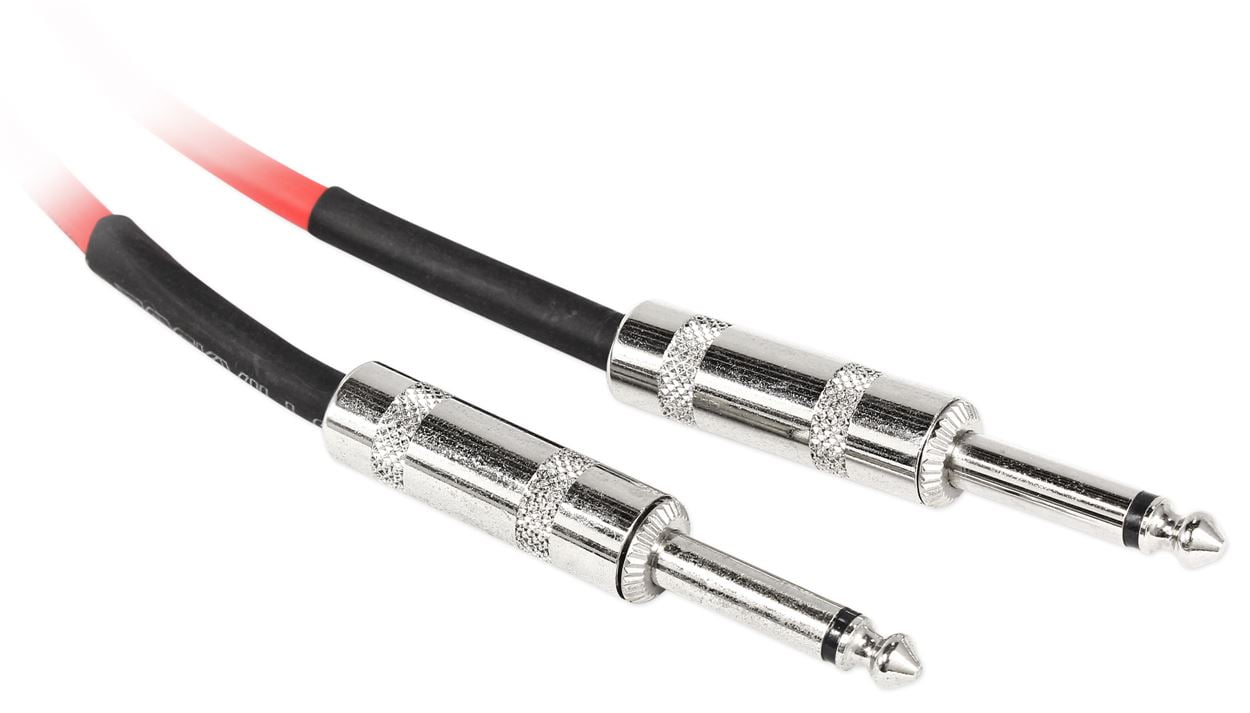 6 Rockville RCGT6.0R 6' 1/4" TS to 1/4'' TS Guitar/Instrument Cable