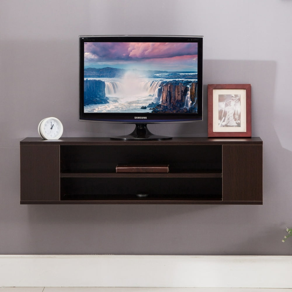 TV Stand Mecor Floating Shelves Wall Mount Media Console with 2 Tire