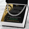thumbnail image 3 of To My Fiancé Christmas Cuban Link Chain Necklace, Cuban Link Chain - Stainless Steel/ Yellow Plated - Message Card & Gift Box, 3 of 5