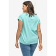thumbnail image 3 of ellos Women's Plus Size Graphic Scoop Neck Tee - 34/36, Mauve Orchid Peace, 3 of 6