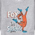 thumbnail image 3 of Dr. Seuss - Fox In Sox Cover - Men's Crew Neck Fleece Pullover, 3 of 6
