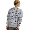 thumbnail image 3 of Champion Life Mens Reverse Weave Crew, S, Multi Scale Script Oxford Grey, 3 of 4