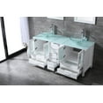 thumbnail image 6 of Wonline White 60" Bathroom Vanity Cabinet w/ Modern Double Glass Vessel Sink Combo, 6 of 6