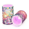 thumbnail image 7 of Yayeee Flameless Candles with Remote Flickering Battery Operated Multi Color Changing, Green Colorful Circles, 7 of 7
