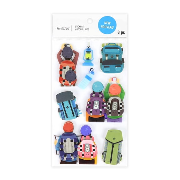 Recollections Hiking Stickers, 12 Pack