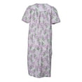 thumbnail image 3 of Elegant Emily Women's Snap-Front Duster Robe With Pockets - Lavender Aster - Medium, 3 of 4