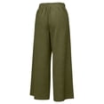thumbnail image 5 of Women's Soft Nylon Spandex Stretch Trousers, Elastic Waist Straight Leg Long Pants with Functional Pockets, Tummy Control Slimming Fit, Casual Daily Wear, Work & Weekend | TruHer,Army Green L, 5 of 7