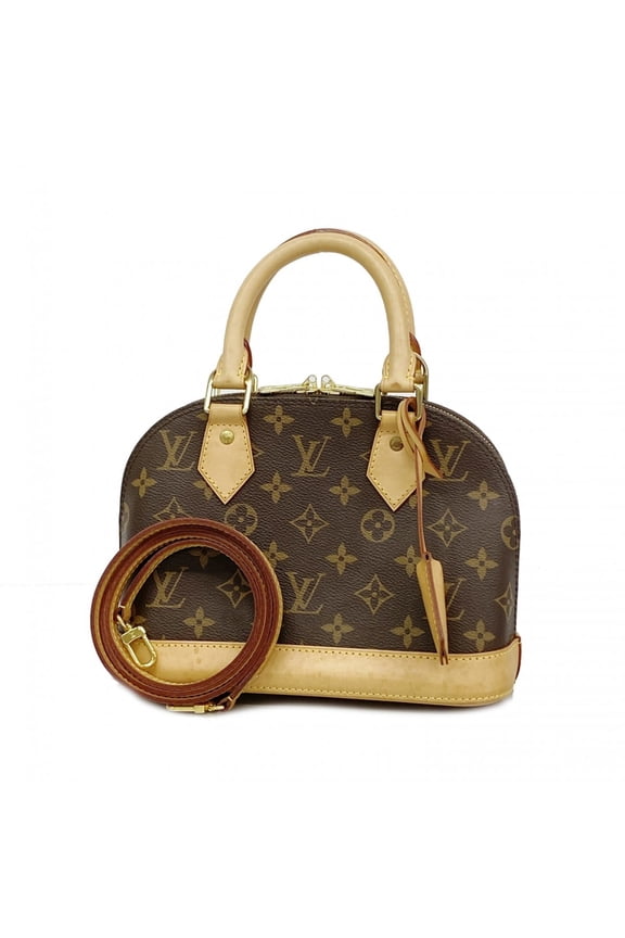 Pre-Owned Louis Vuitton Alma BB Monogram Handbag M53152 Brown 2-way bag for women
