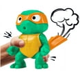 thumbnail image 4 of Teenage Mutant Ninja Turtles: Mutant Mayhem Tootin' Tot Michelangelo Figure by Playmates Toys, 4 of 5