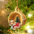 thumbnail image 1 of Decoración de árbol de Navidad, adorno colgante de perro salchicha, espejo retrovisor acrílico para coche, colgante decorativo, adornos de Navidad, 1 of 4