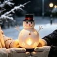 thumbnail image 3 of ANMUYUM,Wax Warmer,Christmas Snowman Candle Warm Stove, Metal Desktop Candle Warmer with Snowflake Cutouts, Cute Festive Snowman Ornament(White 4.72in), 3 of 8