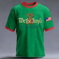 thumbnail image 2 of Kids USA 250th Anniversary Stars and Stripes Graphic T Shirt for Boys Crew Neck Short Sleeve Casual Summer Tee Green 3 Years-4 Years, 2 of 5