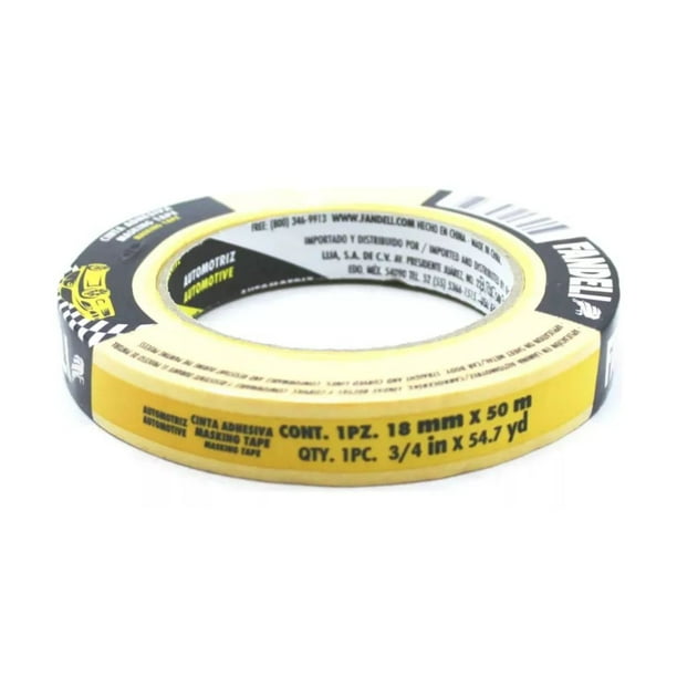 Cinta Masking Tape Fandeli Automotriz Adhesiva 18x50mm Beige 74835 Enmascarar Papel Pintura Detalle