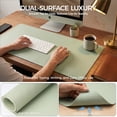 thumbnail image 6 of Promattoo Desk Pad Protector, PU Leather Mouse Pad, Waterproof Laptop Desk Mat, Non-Slip Desk Blotter with Gift Box,Writing Pad for Office, Home & Gaming, 31.5" x 15.7", Matcha Green, 6 of 10