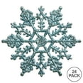 thumbnail image 2 of Vickerman 4" Baby Blue Glitter Snowflake Christmas Ornament, 24 per Box, 2 of 2