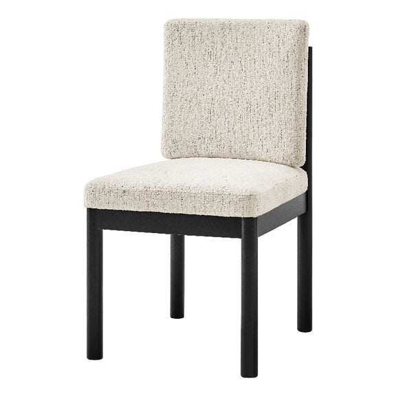 New Pacific Direct Melvin KD Chenille Dining Side Chair Black Frame (Set of 2)