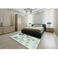 thumbnail image 4 of Ahgly Company Indoor Square Abstract Dark Sea Green Abstract Area Rugs, 4' Square, 4 of 6