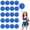 Blue+Blue, variant on Cheerleading Poms 20 Pcs Four Finger Handle Handheld Pompoms for Sports Team Cheer Spirit Games Dance Party Adults