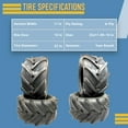 thumbnail image 4 of JusTubes (Pair) 22x11.00-10 Lug R-1 Heavy Duty Tubeless Tractor Tires, 4 of 8